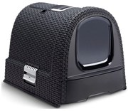 Čierna toaleta pre mačky Curver Vintage