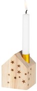 räder Drevený svietnik domček Stars