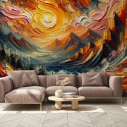 Fototapeta - Hory zaliate slnkom (147x102 cm)