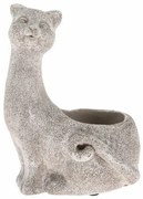 Betónový kvetináč Mačka, sivá, 16,5 x 22 x 13,5 cm