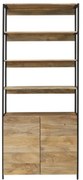 Knižnica Gita 90x213x35 indický masív mango Mango natural