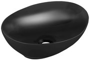 Laveo Desna, umývadlo na dosku 41x33x14 cm, čierna matná, LAV-VUD_B241