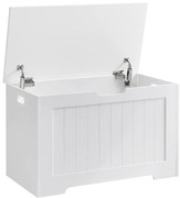 Vasagle Truhlica s úložným priestorom GRETA, 76x48x40cm, biela