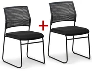 Konferenčná stolička MYSTIC 1+1 ZADARMO, čierna