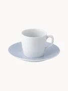 Ručne vyrobené porcelánové šálky na espresso's podšálkami Cosmopolitan, 2 ks