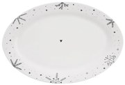 Porcelánový servírovací tanier oválny VLOČKA