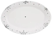 Porcelánový servírovací tanier oválny VLOČKA