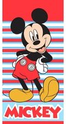 Carbotex Detská osuška Mickey Mouse Vždy s úsmevom, 70 x 140 cm
