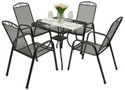 Kovová zostava CALGARY 1+4 (80x80 cm)