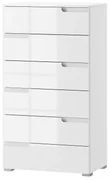 Komoda Selene 3 119 cm bílá mat/lesk