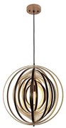 Drevený luster na lanku 1xE27/60W/230V pr. 43,5 cm masív/dyha/kaučukovník