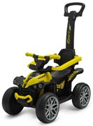 Baby Mix Detská odrážadlo s vodiacou tyčou MegaPrime EVA, žltá