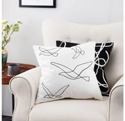 Eglo 420004 - Dekoračný vankúš CHEVERY 45x45 cm biela/čierna