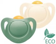 Latexový cumlík NUK For Nature 6-18 m 2 ks box zelená
