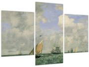Obraz - Eugène Boudin, Ships and Sailing Boats Leaving Le Havre, reprodukcia (90x60 cm)