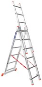 Hliníkový trojdielny výsuvný rebrík VENBOS HOBBY, 3x6 priečok, 3,65 m