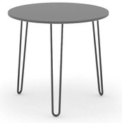 Okrúhly jedálenský stôl SPIDER, priemer 80 cm, čierna podnož, grafit
