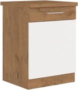 Dolná kuchynská skrinka Vigo, dub lancelot / biely lesk, šírka 60 cm%