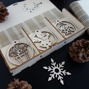 Vianočné ozdoby z dreva a plastu, Vianočné dekorácie drevené , drevené doplnky PR0097-57-55-56-HEU-