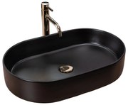 Rea Nadia, umývadlo na dosku 610x385x120 mm, čierna matná, REA-U1062