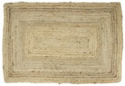 Obdĺžnikový prírodné jutové koberec - 60 * 90 * 1cm