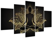 Obraz siluety v lotusovom kvete (150x105 cm)