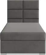 Čalúnená posteľ CALVI Velvet 90×200 cm sivá