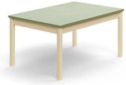 Stôl DECIBEL, 1200x800x590 mm, akustické linoleum, breza/zelenošedá