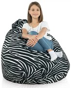 Sedací vak BAG Sako Design Zebra Veľkosť: XL