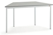 Stôl SONITUS TRAPETS, 1400x700x720 mm, linoleum - šedá, biela