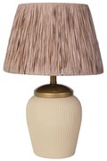 Stolná lampa RAMZES 1xE27/40W/230V krémová/hnedá