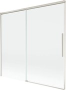 Mexen Rox, 2-krídlová posuvná vaňová zástena 170 x 150 cm, 8mm číre sklo, oceľový profil, 8C9-170-001-97-00