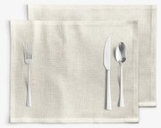 Goldea prestieranie na stôl 100% bavlnené plátno - prírodné režné - sada 2ks 30 x 40 cm
