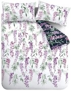 Bielo-fialové obliečky na jednolôžko 135x200 cm Wisteria - Catherine Lansfield