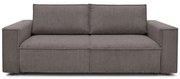 Taupe menčestrová rozkladacia pohovka 245 cm Nihad – Bobochic Paris