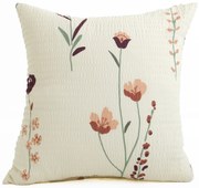 Krepová obliečka na vankúš Renforcé 40 × 40 cm - Vlčie maky béžové