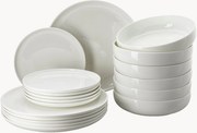 Súprava stolového riadu z čínskeho porcelánu Jade Lift, 6 osôb, 18 ks