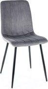 SI Alan Velvet stolička sivý