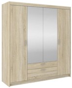 Skriňa Elena 4D Dub Sonoma so zrkadlom