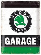 Plechová ceduľa Škoda - Garage