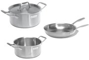 Elmich Základná sada nerezového riadu Tria Plus - 3ks, 2 hrnce + panvica