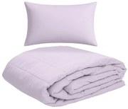 Letný paplón prešívaný 140x200 cm s obliečkou na vankúš SUMMER 45x75 cm, fialový