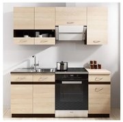 Kuchynská linka VALERIA 180 cm hnedá/dub sonoma