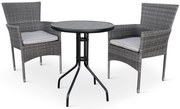 Balkónový set Nina + 2x ratanové kreslo Bali PREMIUM