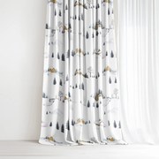 Goldea vianočný dekoračný záves - zimná krajina 140x150 cm