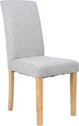 Jedálenská stolička s prešitím Kiki, svetlo šedá látka%