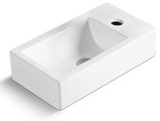 Erga India, keramické umývadlo na zavesenie/dosku 500x245x130 mm, biela lesklá, ERG-V03-YT-011-WH