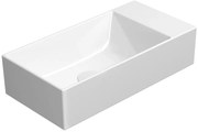 GSI GSI, KUBE X keramické umývadlo 50x25cm, bez otvoru, pravé/ľavé, biela ExtraGlaze, 9486011