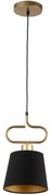 Luster na lanku VOLUTTO 1xE27/60W/230V čierna/medená