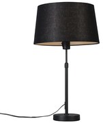 Stolová lampa čierna s čiernym tienidlom nastaviteľná 35 cm - Parte